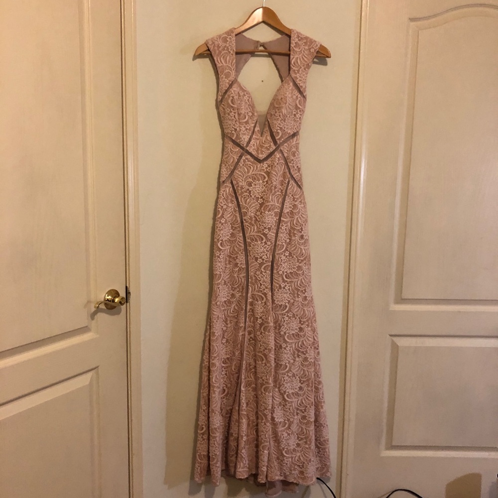 Mermaid maxi lace dress